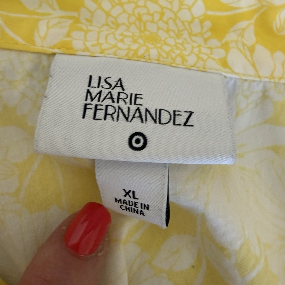 Lisa Marie Fernandez XL Target Yellow Floral Tiered Trapeze Babydoll‎ Swing - Picture 7 of 9